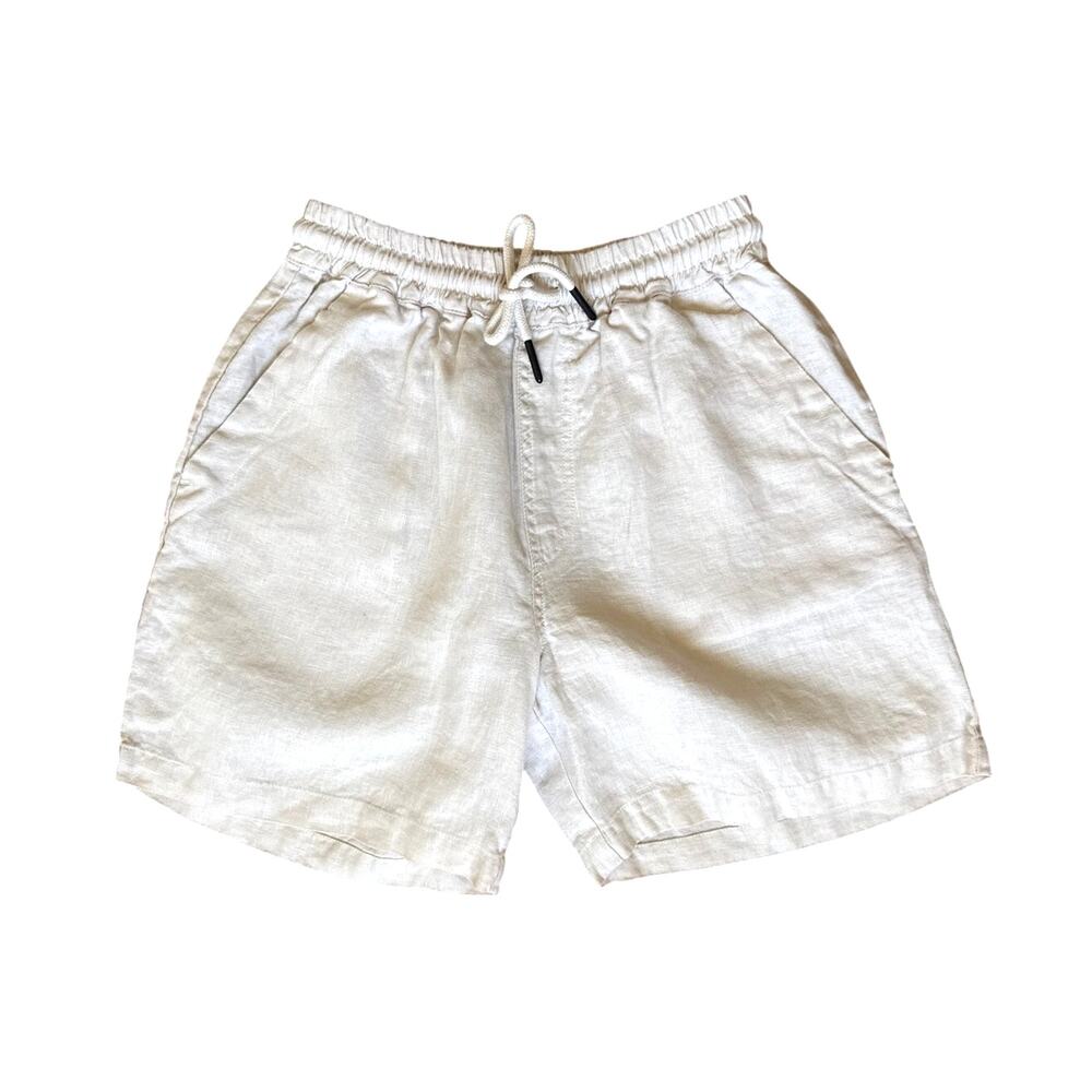 OAS Porto Linen Shorts in Beige Size Small